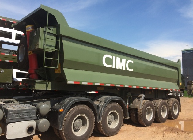 Sơmi rơ móoc ben tự đổ 3 trục CIMC 28 tấn